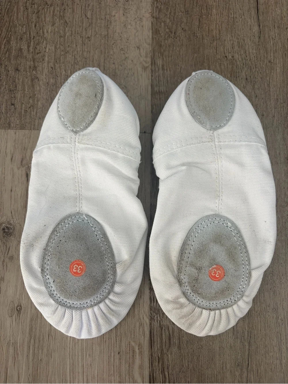 Children's White Ballet Slippers with Elastic Cross Strap